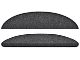 Stair Mats 10 pcs 56x17x3 cm Anthracite Half Round 149735