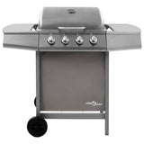 Gas BBQ Grill with 4 Burners Silver 48549