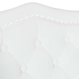 Chesterfield Bench White 120.5 x 65 x 75 cm Faux Leather 42019285