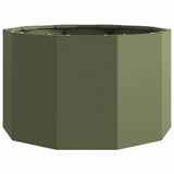 Planter Olive Green 60 x 60 x 35 cm Steel 883741