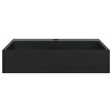 Wash Basin 50x38x11 cm Mineral Cast/Marble Cast Matt Black 155979