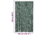 Insect Curtain Green and White 90x220 cm Chenille 325446