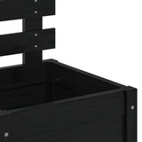 Garden Planter with Rack Black 39x39.5x114 cm Solid Wood Pine 832519