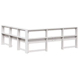 Bookcase Headboard L-Shaped White 180 cm Solid Wood Pine 859257