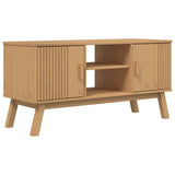TV Cabinet OLDEN Brown 114x43x57 cm Solid Wood Pine 358600