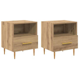 Bedside Table 2 pcs Brown 40 x 35 x 47.5 cm Engineered Wood 882078
