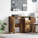 Desk with Wheels Old Wood 91 x 50 x 77 cm Engineered Wood 869536