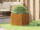 Planter Rusty 60 x 60 x 50 cm Weathering Steel 883765