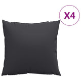 Sofa Cushions 4 pcs Black 60x60 cm Fabric 360410