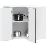 Kitchen Wall Corner Cabinet "Porto" Smoked Oak Engineered Wood 854102