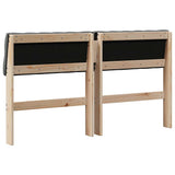 Upholstered Headboard Dark Grey 135 cm Solid Pine Wood 879180