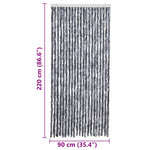 Insect Curtain Silver 90x220 cm Chenille 284286