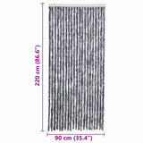 Insect Curtain Silver 90x220 cm Chenille 284286