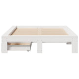 Bed Frame without Mattress White 120x200 cm Solid Wood Pine 3309003