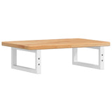 Basin Shelf Wall Mounted Steel and Solid Wood Oak 3302340
