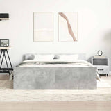 Bed Frame without Mattress Concrete Grey 135x190 cm Double 3203792