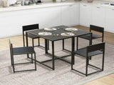 Dining Table and Chairs Set 2, Dining Room Sets, Rectangular Space Saving Table and 2 Chairs for T3398P344253