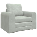 Folding Sofa Bed Light Grey 98 x 71 x 83 cm Velvet 42030503
