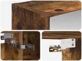 Bathroom Mirror Cabinet with Shelf Smoked Oak 80 x 14.5 x 70 cm 889107