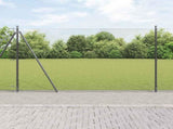 Welded Wire Fence with Concrete Base 25 x 1.4 m 3352563