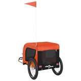 Pet Bike Trailer Orange and Black Oxford Fabric and Iron 94005