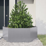 ZNTS Garden Planter Hexagon 138x120x45 cm Galvanized Steel 851141