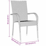 Garden Dining Set 3 pcs Grey Powder-Coated Steel 3379408