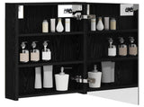 Bathroom Mirror Cabinet Black Oak 40 x 10.5 x 60.5 cm 889024