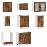 8 Piece Kitchen Cabinet Set "Porto" Smoked Oak Engineered Wood 3314846