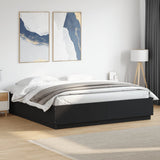 Bed Frame with LED without Mattress Black 200x200 cm 3209584