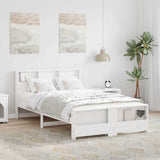 Bed Frame with Headboard White 120 x 200 cm Engineered Wood 877228