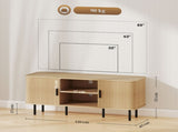 TV Stand Cabinet for TVs up to 55 Inches, TV Unit with Storage Shelves and Cupboard for Living Room, T3398P553468