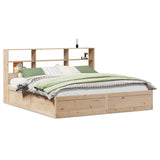 Bed Frame without Mattress 200x200 cm Solid Wood Pine 3323443