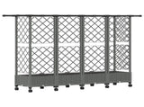 Raised Bed with Trellis and Roof Light Grey 202.5 x 40 x 127 cm 3423163