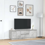 TV Cabinet with LED Lights Concrete Grey 160.5x41x50 cm 3328429