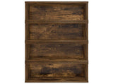 CD Storage Rack 4 pcs Smoked Oak 40 x 17 x 17 cm 8012720