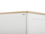 Freestanding Kitchen Cupboard, 4-Door Storage Cabinet Organizer with Adjustable Shelves White T3398P423530