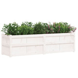 Garden Planter White 180x50x50 cm Solid Wood Pine 837505