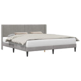 Bed Frame with Headboard Light Grey 180 x 200 cm Velvet 42027536