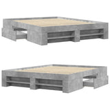 Bed Frame without Mattress Concrete Grey 150x200cm Engineered Wood 3295467