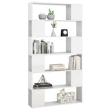 Book Cabinet Room Divider High Gloss White 100x24x188 cm 3082077