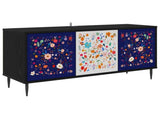 TV Cabinet MAINZ 102 x 33 x 51 cm Black Oak Engineered Wood 8007104