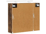 Bathroom Mirror Cabinet with Shelf Smoked Oak 60 x 14.5 x 70 cm 889195