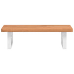 Basin Shelf Wall Mounted Steel and Solid Wood Beech 3302368