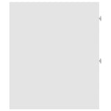 Narrow Bathroom Cupboard with Wheels White Engineered Wood 855286