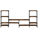 TV Cabinet Smoked Oak 206.5x28.5x95 cm Engineered Wood 842483