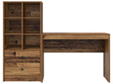 Desk with Drawer with Shelf with Storage 2 pcs Old Wood 3337319