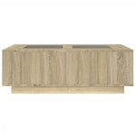 ZNTS Coffee Table with Infinity LED Sonoma Oak 116x69x40 cm 3284058