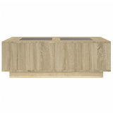 ZNTS Coffee Table with Infinity LED Sonoma Oak 116x69x40 cm 3284058