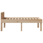 ZNTS Bed Frame without Mattress 80x200 cm Solid Wood Pine 855747